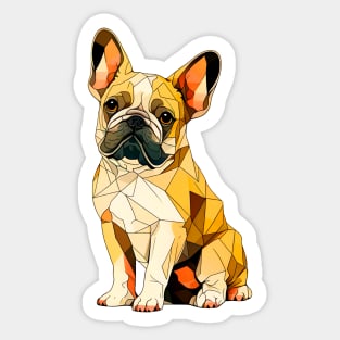 Geometric French Bulldog No. 1: Light Background (on a no fill background) Sticker